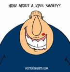 CS cartoon-kiss Cold sore-how about a kiss?